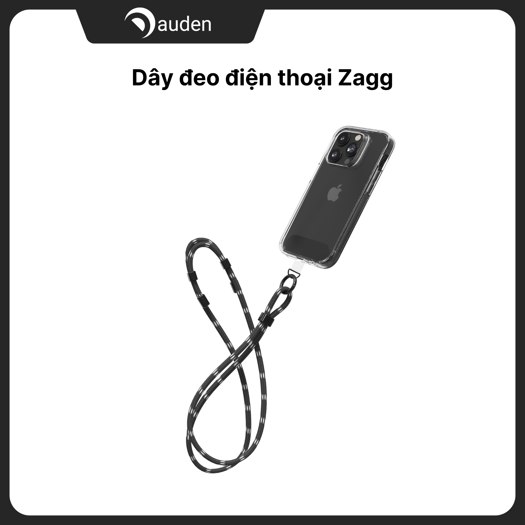 Dây đeo điện thoại Zagg Black - Hàng chính hãng bảo hành 12 tháng