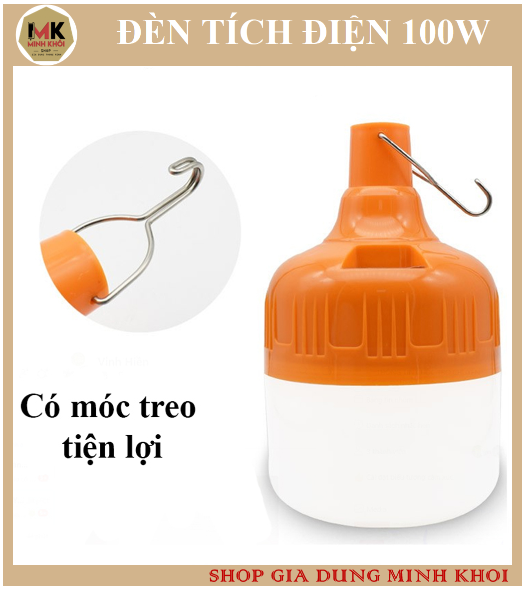 Bóng Đèn Tích Điện 100w Lưu Điện 8-10h Cao Cấp
