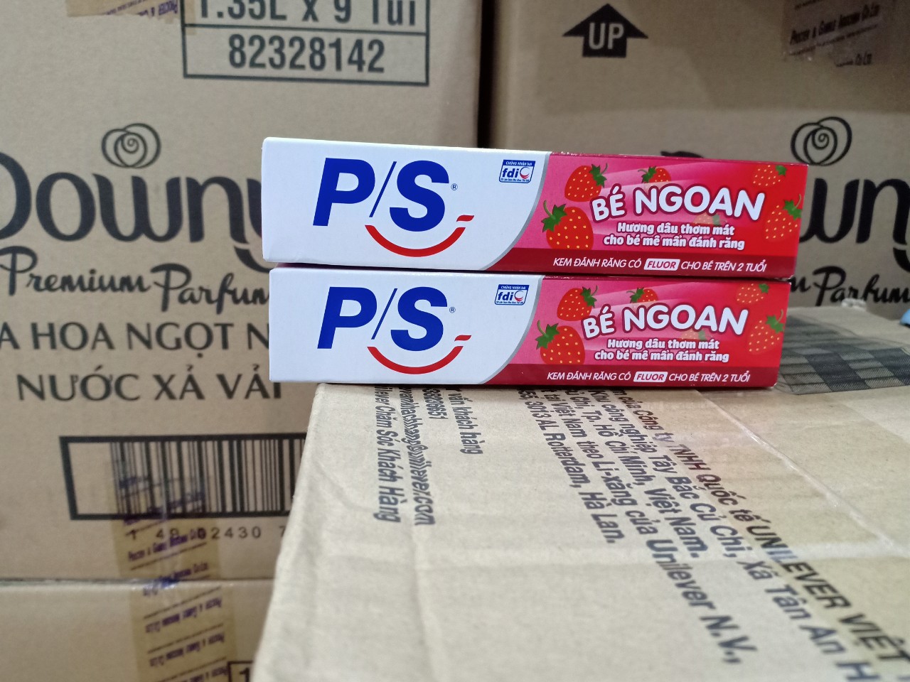 2 hộp kem đánh răng ps trẻ em hương dâu 35gr
