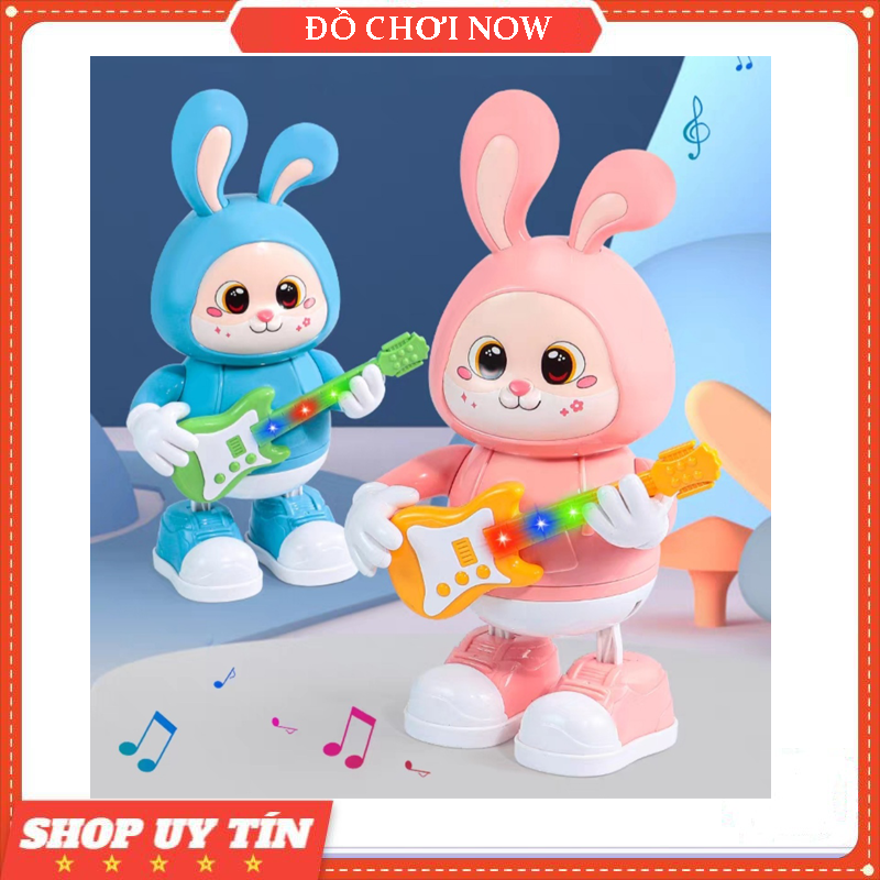 Đồ chơi thỏ đánh đàn cho bé, Đồ chơi trẻ em thỏ đánh đàn ghi ta