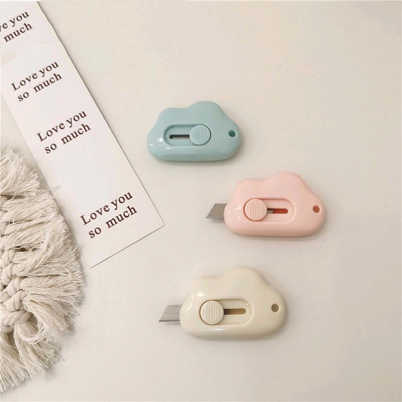 Dao Rọc Giấy, Cắt Giấy hình đám mây Mini - Văn Phòng Phẩm Tiện Lợi - Nhỏ Gọn - An Toàn -  Đa Năng Tiện Dụng