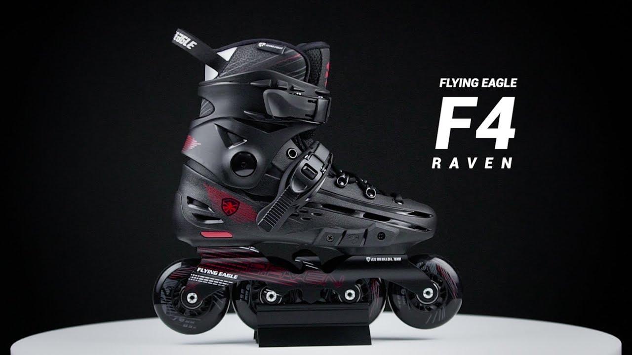Giày trượt patin - Siêu phẩm giày patin Flying Eagle cao cấp F4 màu đen