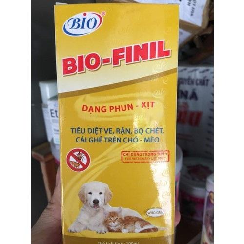 Bio Finil 100ml xịt ve rận bọ chét