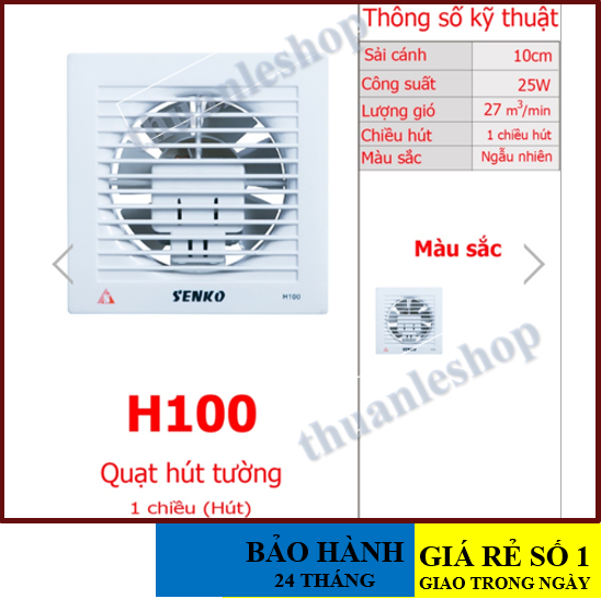 Quạt hút thông gió gắn tường senko H100