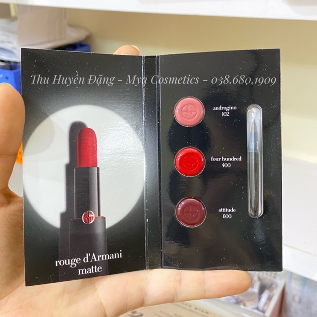 Bill Sephora] Vial Son Giorgio Armani Rouge d'Armani Matte + Kèm Cọ |  