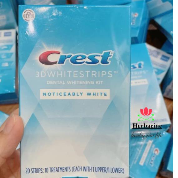 Miếng dán trắng răng Crest 3D Whitestrips Classic White 20 miếng