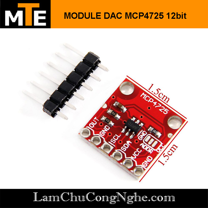 Mạch chuyển đổi tín hiệu dac mcp4725 giao tiếp i2c