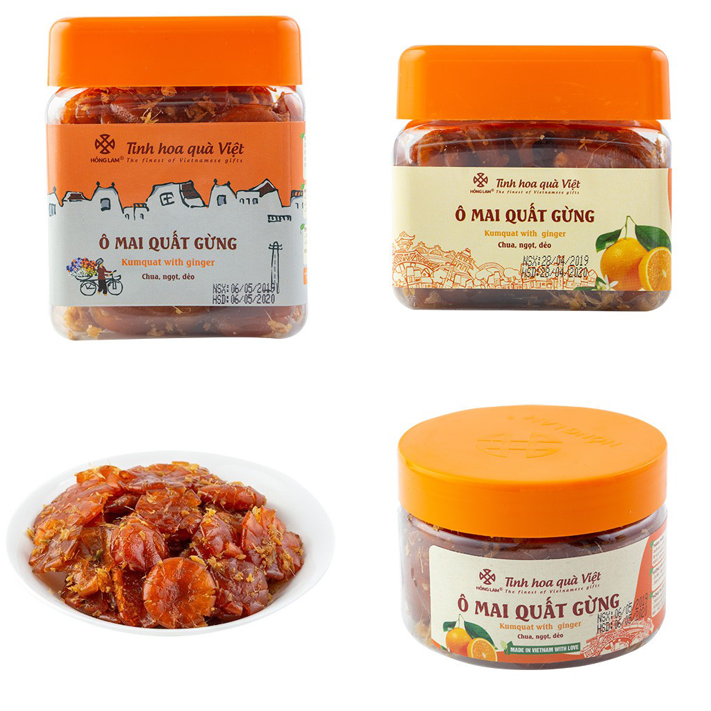 Ô mai quất gừng hồng lam