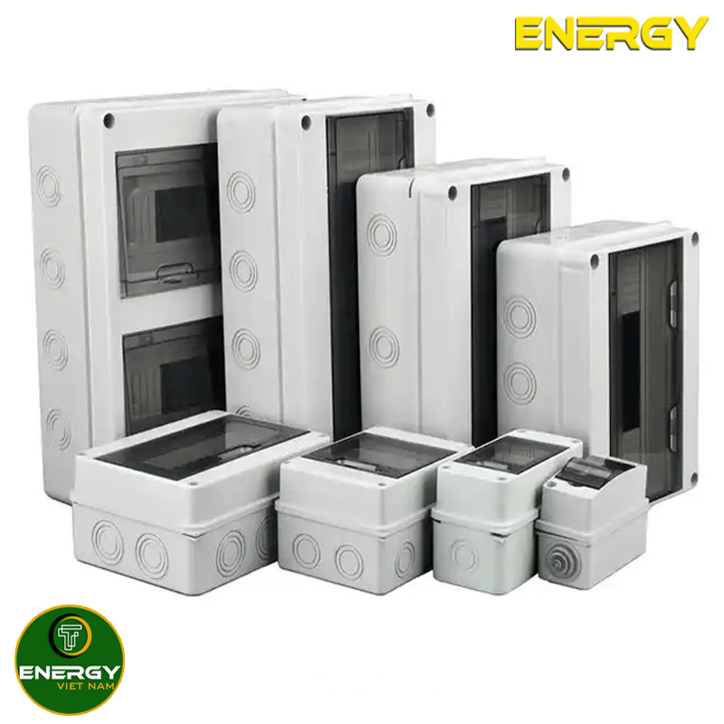 Tủ điện nhựa lắp nổi ht-8way, ht-12way, ht-15way, ht-18way, ht-24way energy - thiết bị điện energy