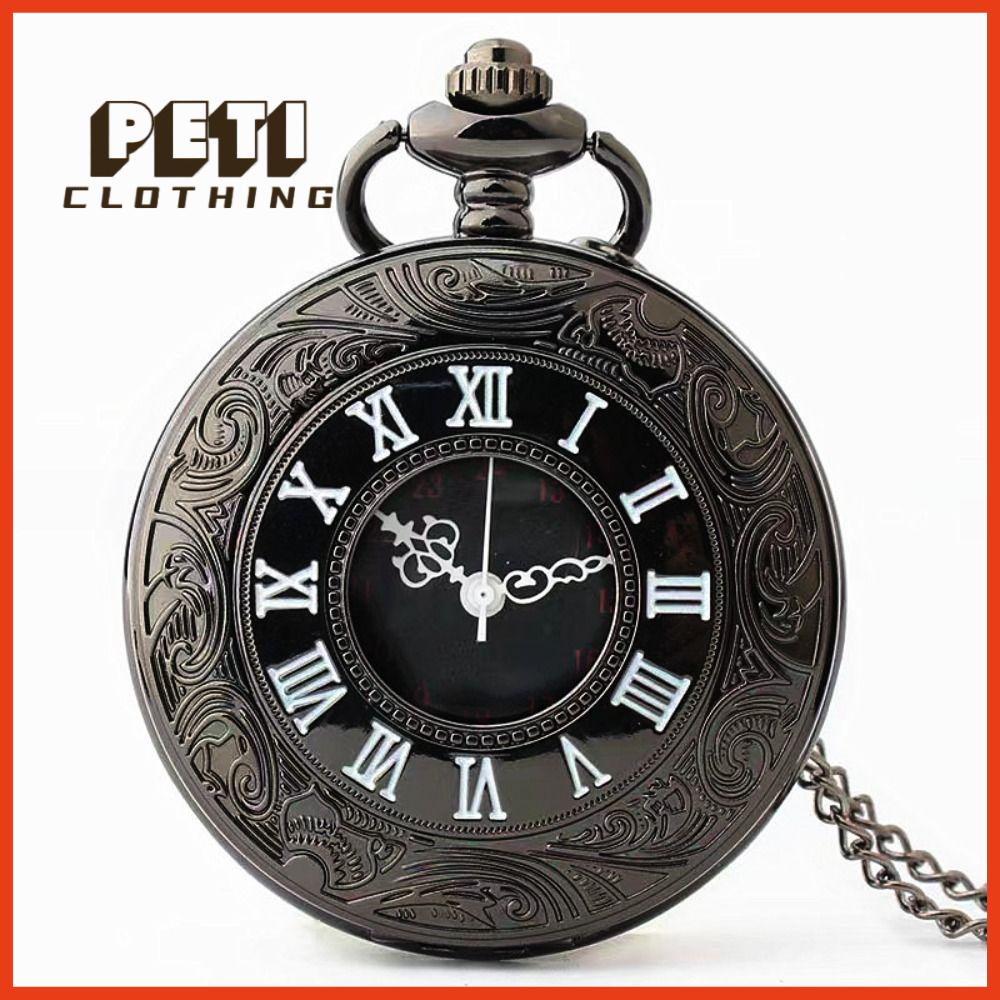 Peti clothing nam với vòng cổ thạch anh cổ điển đồng hồ bỏ túi túi đồng hồ fob steampunk