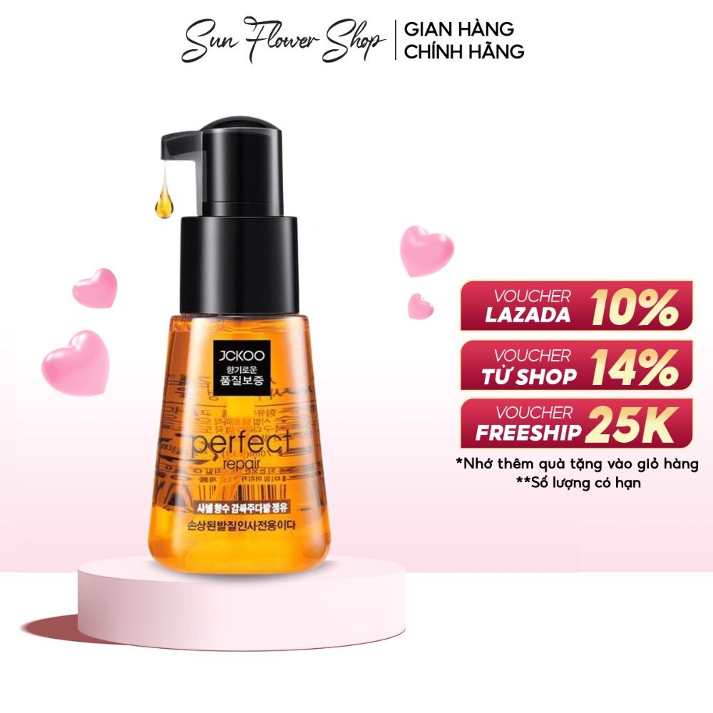 Tinh dầu dưỡng tóc JCKOO Perfect Repair 70ml Serum Phục hồi Tóc uốn, nhuộm, tóc hư tổn khô xơ giữ nếp, mượt tóc