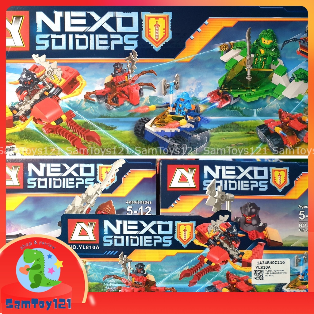 Bộ 8 mô hình lắp ráp lego robo ninja nexo dành cho bé trai