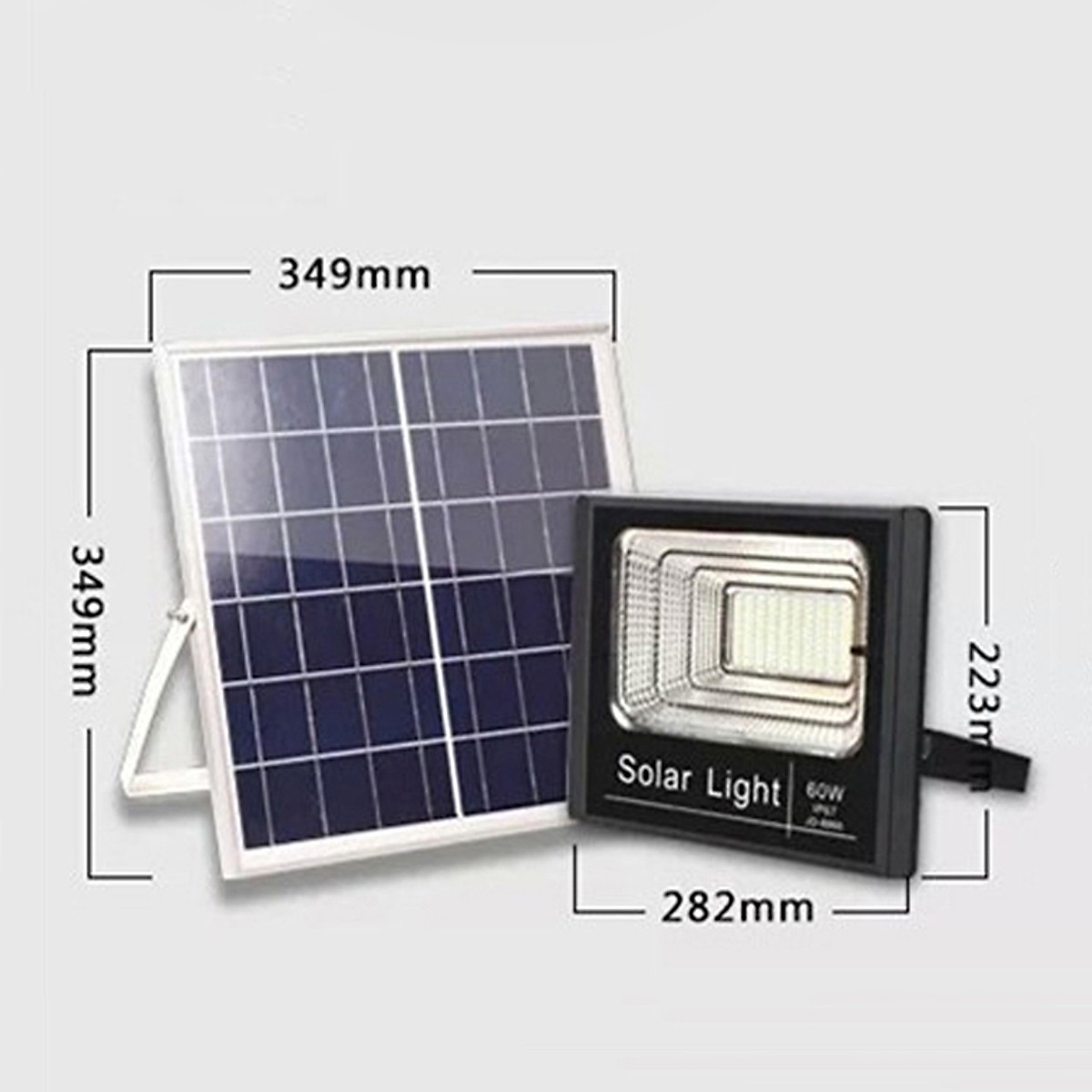 Đèn led năng lượng mặt trời jd-8800 công suất 100w - anan decor