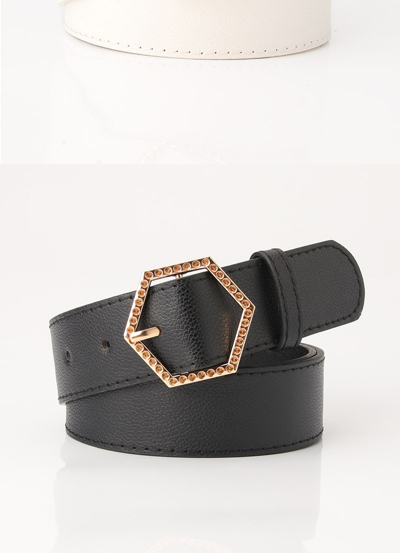 Thắt lưng/ dây nịt  nữ/ Xu hướng mới của thắt lưng nữ hợp kim lục giác khóa giả da thời trang Phiên bản hàn quốc