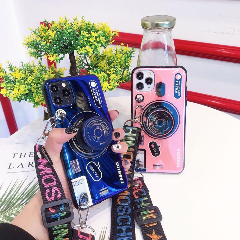 Ốp IPhone [ Tặng POP Kèm Dây Đeo ] Hình CAMERA Đáng Yêu