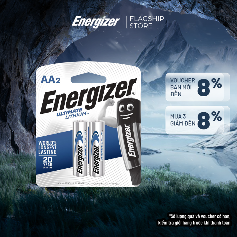 Pin aa energizer lithium l91 bp2 - vỉ 2 viên