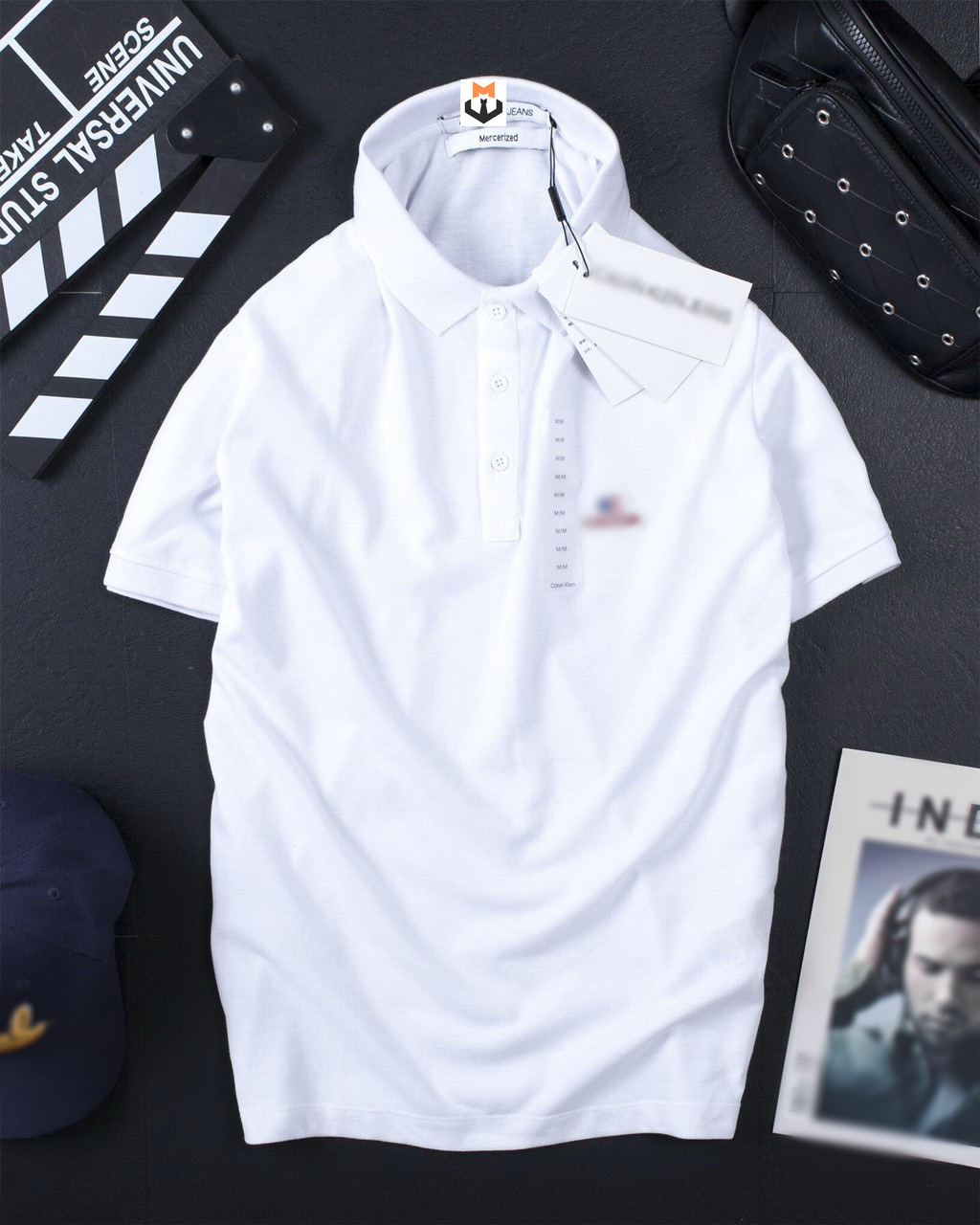 Áo polo C.K Áo thun có cổ vải cá sấu cotton gai mềm mịn - Modife Shop