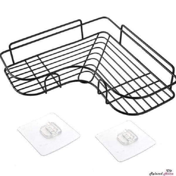 Kệ góc treo tường nhà tắm, nhà bếp dán tường chịu lực-Kệ góc