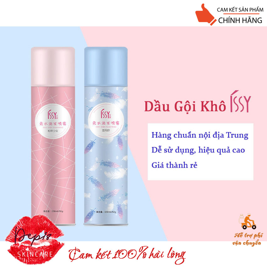 Dầu gội đầu khô ISSY- hàng nội địa Trung chất lượng, chống bết tóc, thơm mát, suôn mượt, chống rụng tóc, đánh bay dầu dành cho nam nữ - Đẹp18