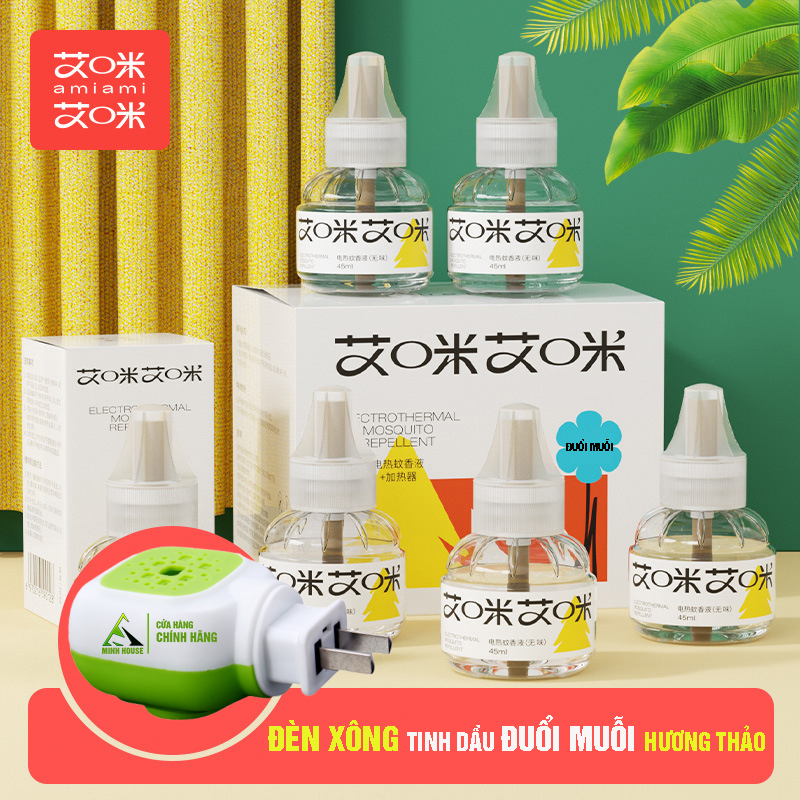 Set Bộ Đèn Xông Tinh Dầu Đuổi Muỗi Côn Trùng Thiên Nhiên Hương Thảo Minh House