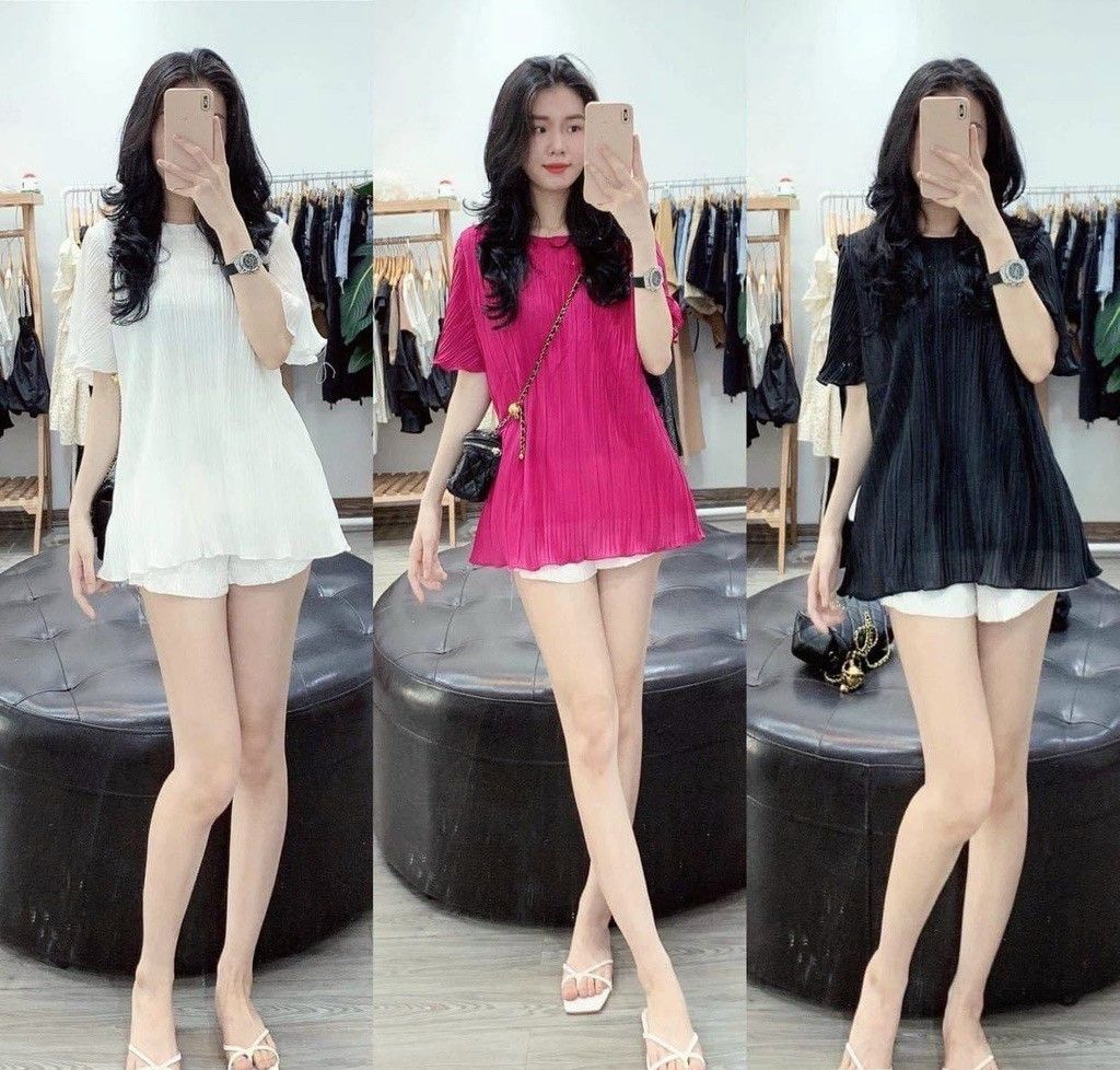 Áo bầu đẹp công sở chất mềm mát dáng Babydoll Freesize 65kg