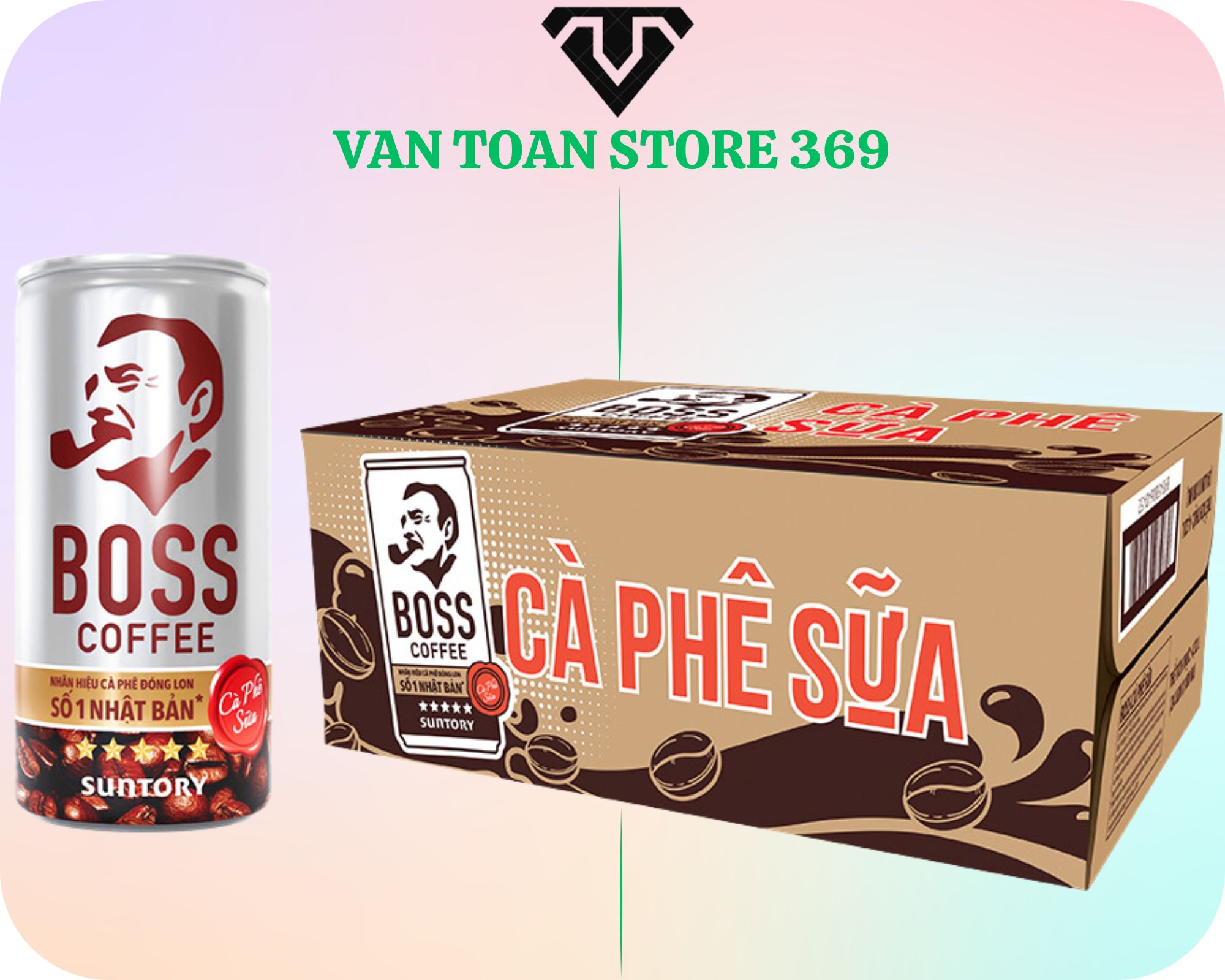 Cà phê sữa BOSS coffee lon 180ml