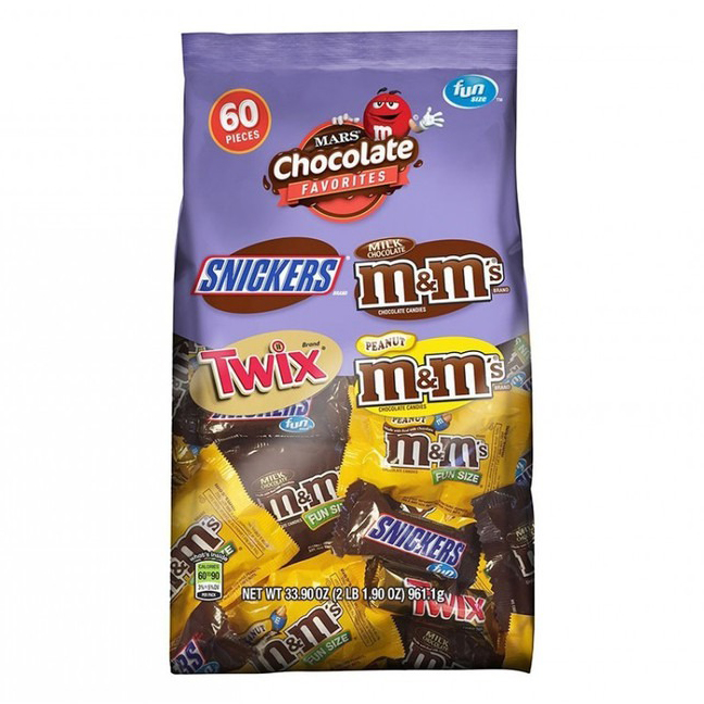 DATE  6 THÁNG Socola hỗn hợp Mars Chocolate Favorites Fun Size 60 cái
