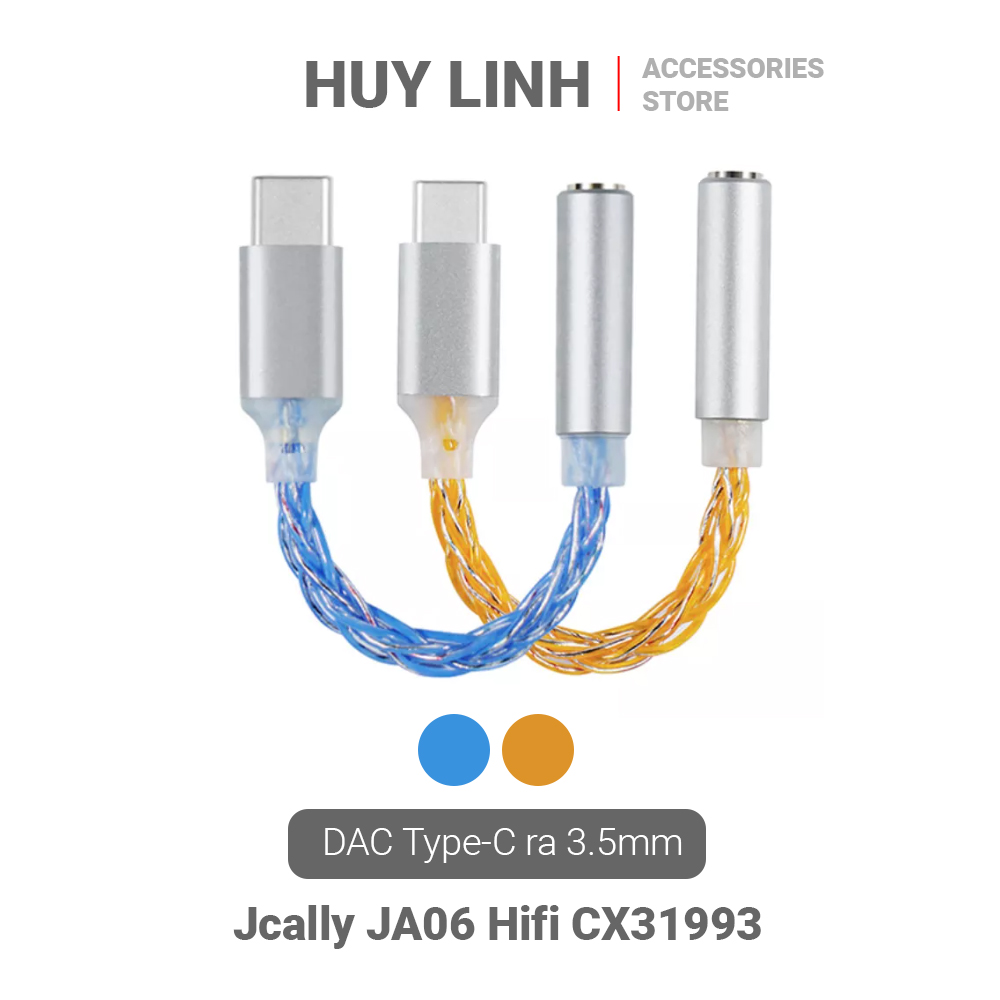 Cáp chuyển đổi âm thanh kỹ thuật số jcally jm6 type-c sang 3.5mm cx31993 hifi dac 3.5mm