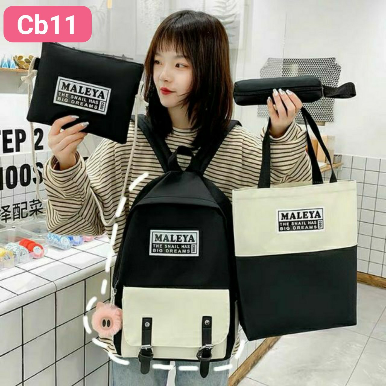 Set balo nữ 4 món cute mã cb11