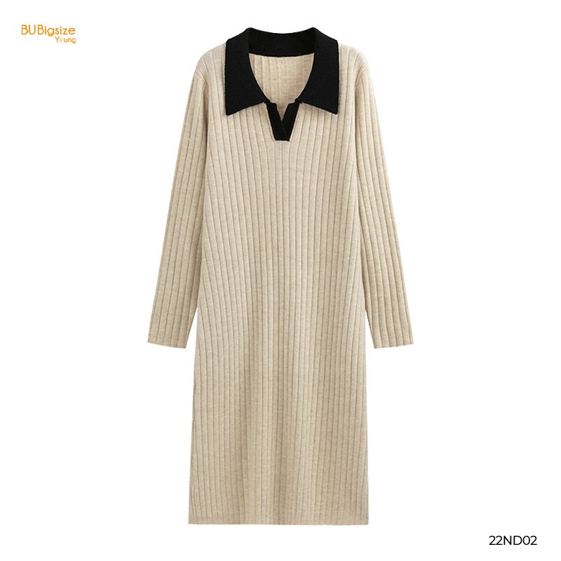 Đầm len polo bigsize - 22nd02 -