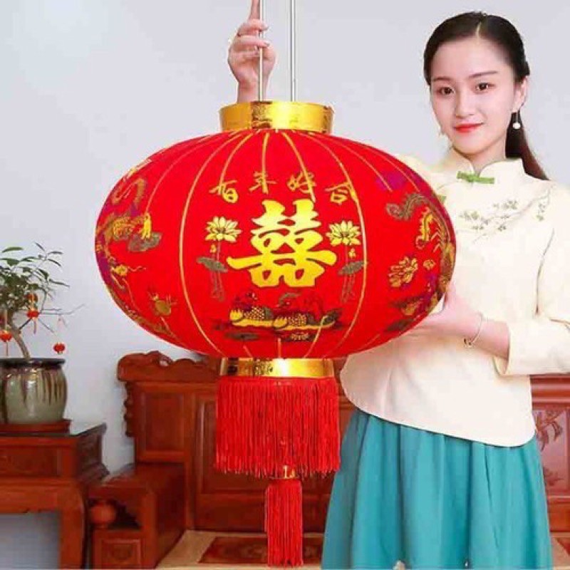 Đèn lồng đỏ treo tết lễ hội 40cm