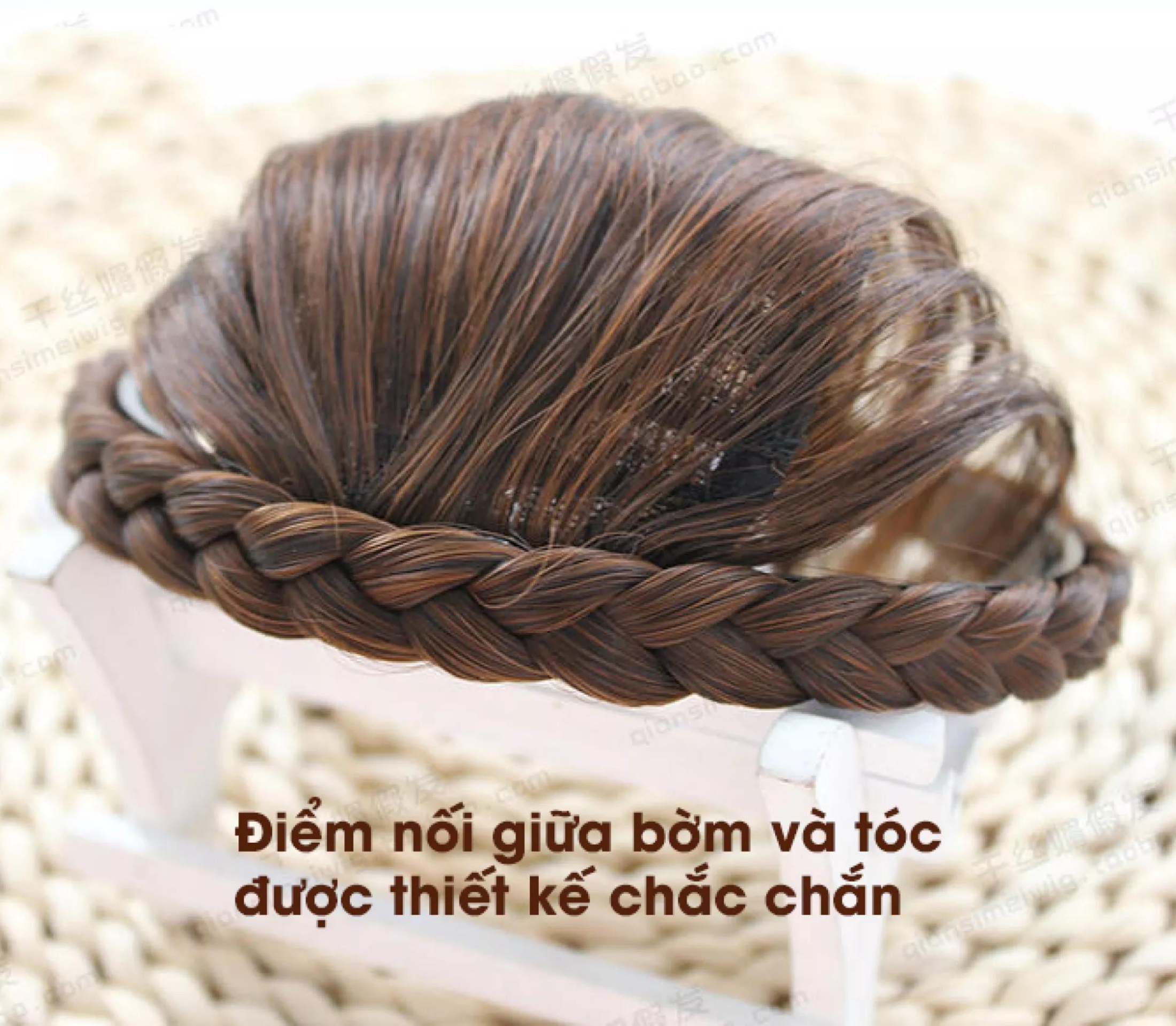 Băng đô phụ kiện tóc nữ, bờm tóc giả, bờm tóc tết bím phong cách Hàn Quốc siêu đẹp