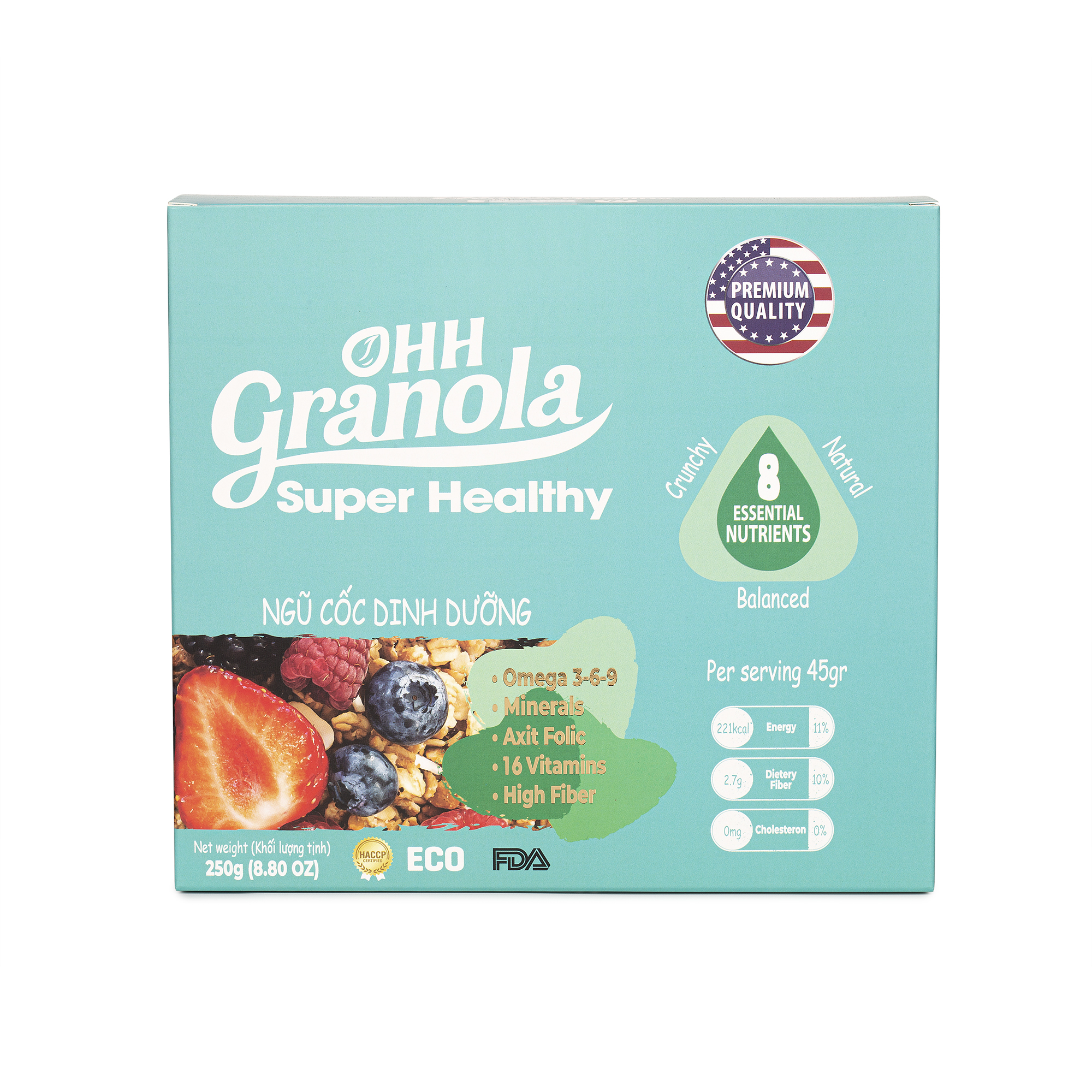 [HCM][Ngũ Cốc Trái Cây Sấy Khô Ăn Kiêng Ăn Giảm Cân 250g] hạt yến mạch hạt bí dòng Super Healthy - Ohh Granola Theo tiêu chuẩn FDA - Hoa Kỳ Fruits granola eat clean Quality of FDA approved