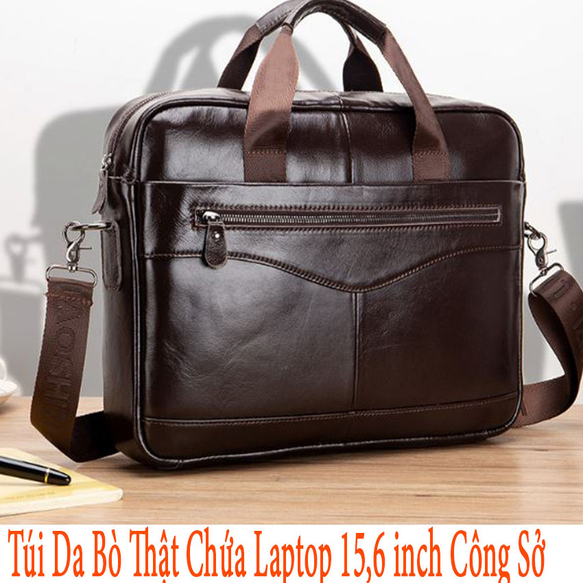 TÚI XÁCH CÔNG SỞ CAO CẤP CỠ LỚN 40X30X7CM CHẤT DA BÒ THẬT CHỐNG CHÀY XƯỚC CHỊU UỐN NÉN ĐÀN HỒI BỀN BỈ THEO THỜI GIAN CẶP CHỨA LAPTOP 15,6 INCH TÀI LIỆU A4 SỬ DỤNG ĐI LÀM ĐI CÔNG TÁC BUSSINESS BAG CẶP ĐỰNG LAPTOP CAO CẤP CẶP DA