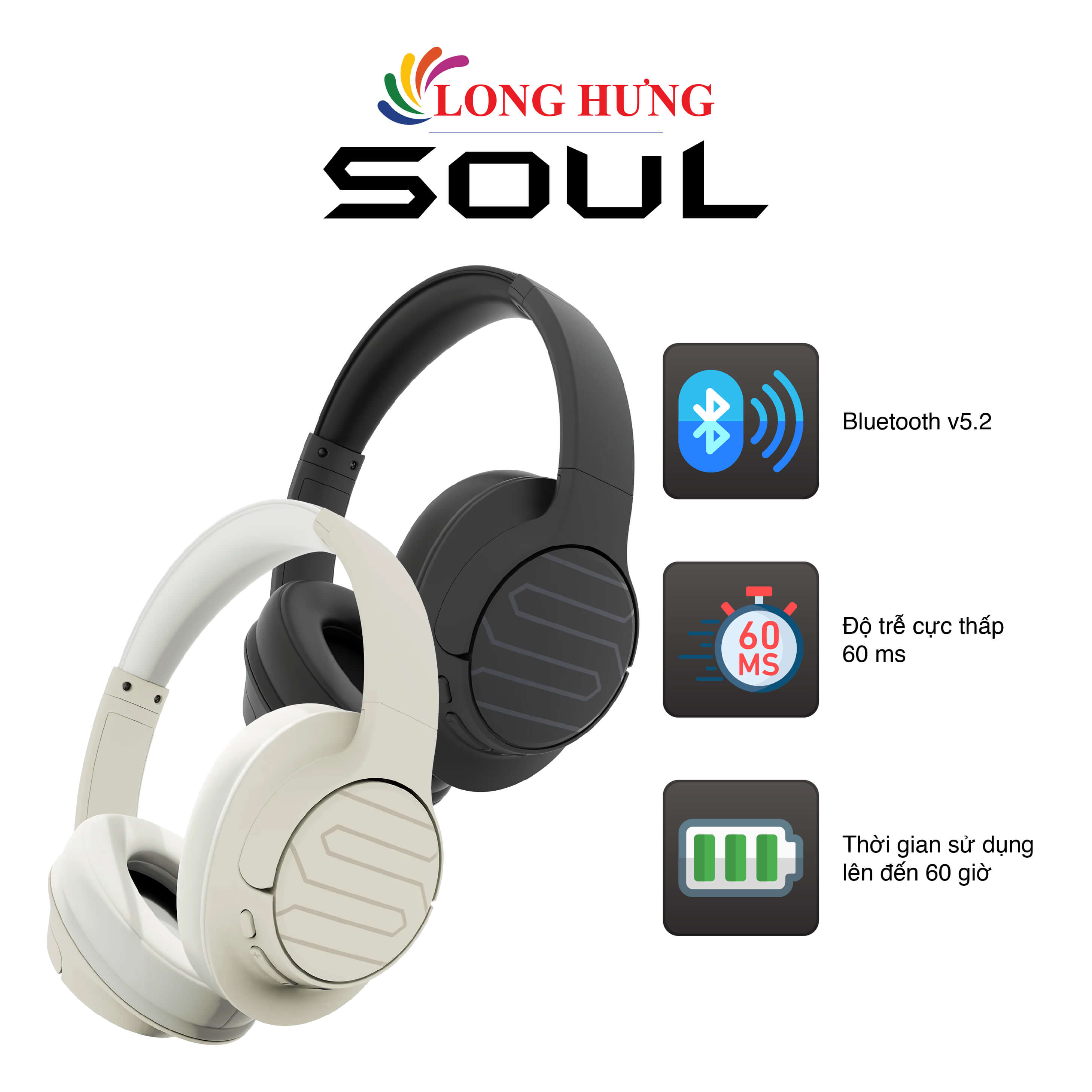 Tai nghe chụp tai Bluetooth Soul Ultra Wireless 2 SU76 - Hàng chính hãng