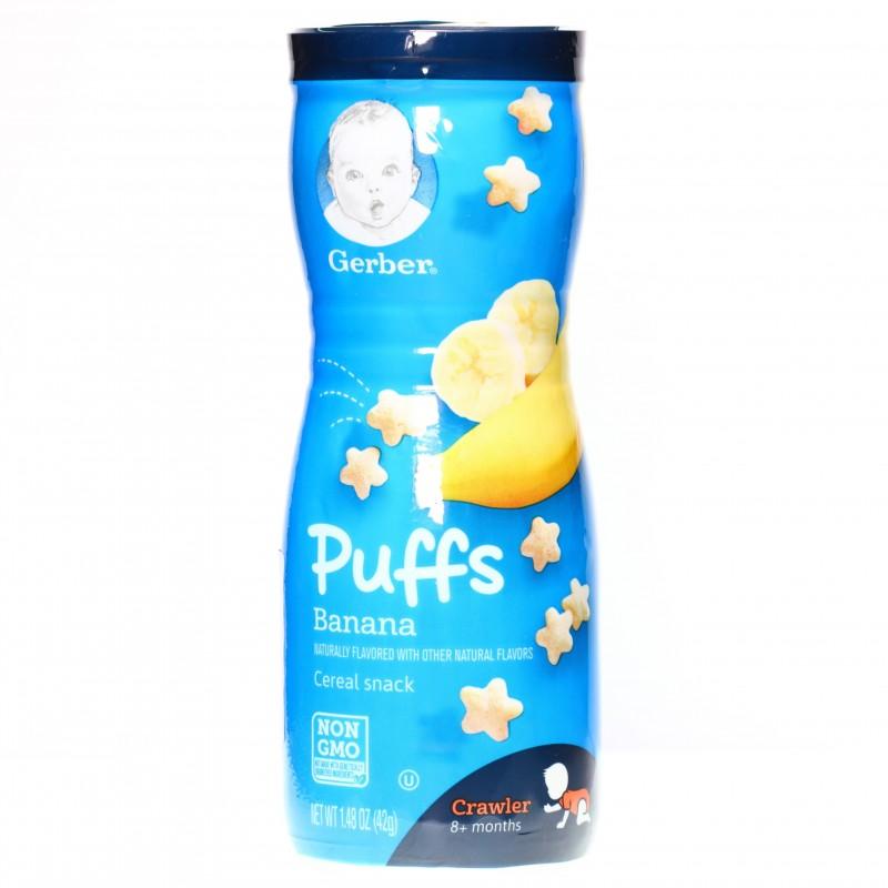 Bánh ăn dặm Gerber Puffs hương chuối hũ 42g