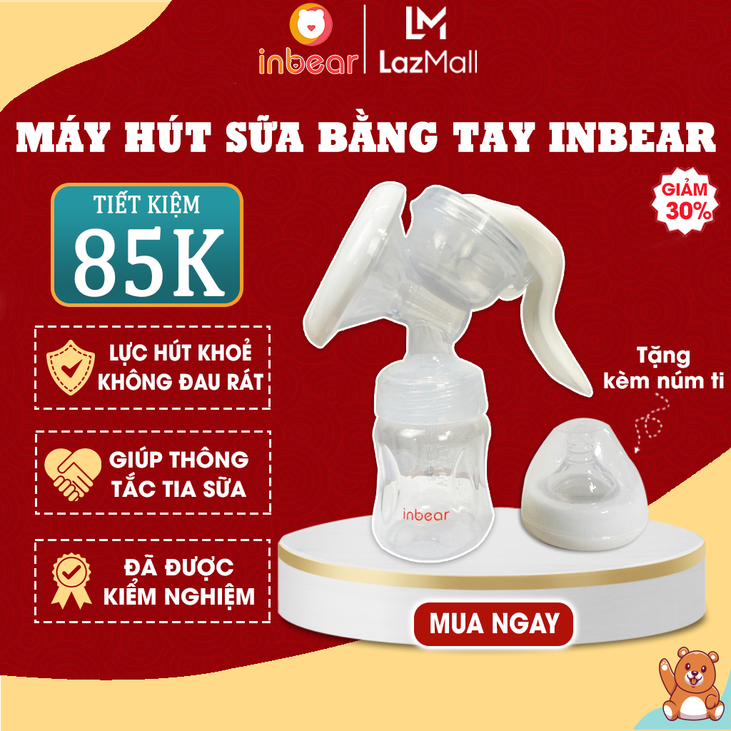 Máy hút sữa bằng tay cao cấp inbear hút sữa cầm tay giúp vắt sữa mẹ, máy hút sữa mẹ, máy vắt sữa bằng tay, đồ hút sữa bằng tay, dụng cụ hút sữa bằng tay