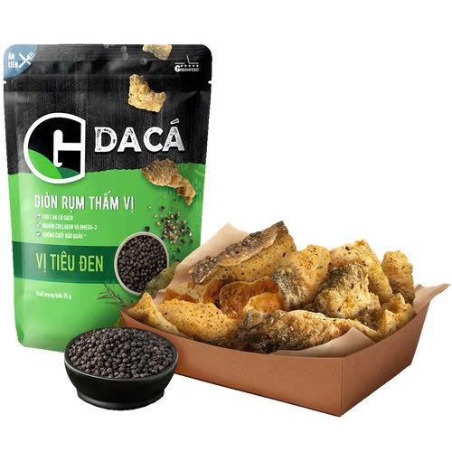Da cá giòn rụm Vị Tiêu - bịch 25gr