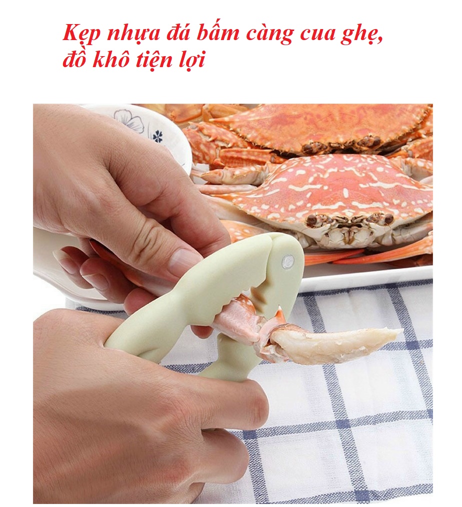 [SIÊU RẺ] KẸP NHỰA ĐÁ BẤM CÀNG CUA GHẸ, ĐỒ KHÔ TIỆN LỢI