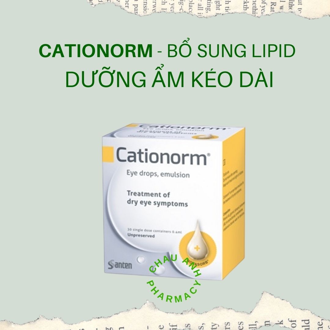 Nhũ tương cationorm dưỡng ẩm, bôi trơn mắt