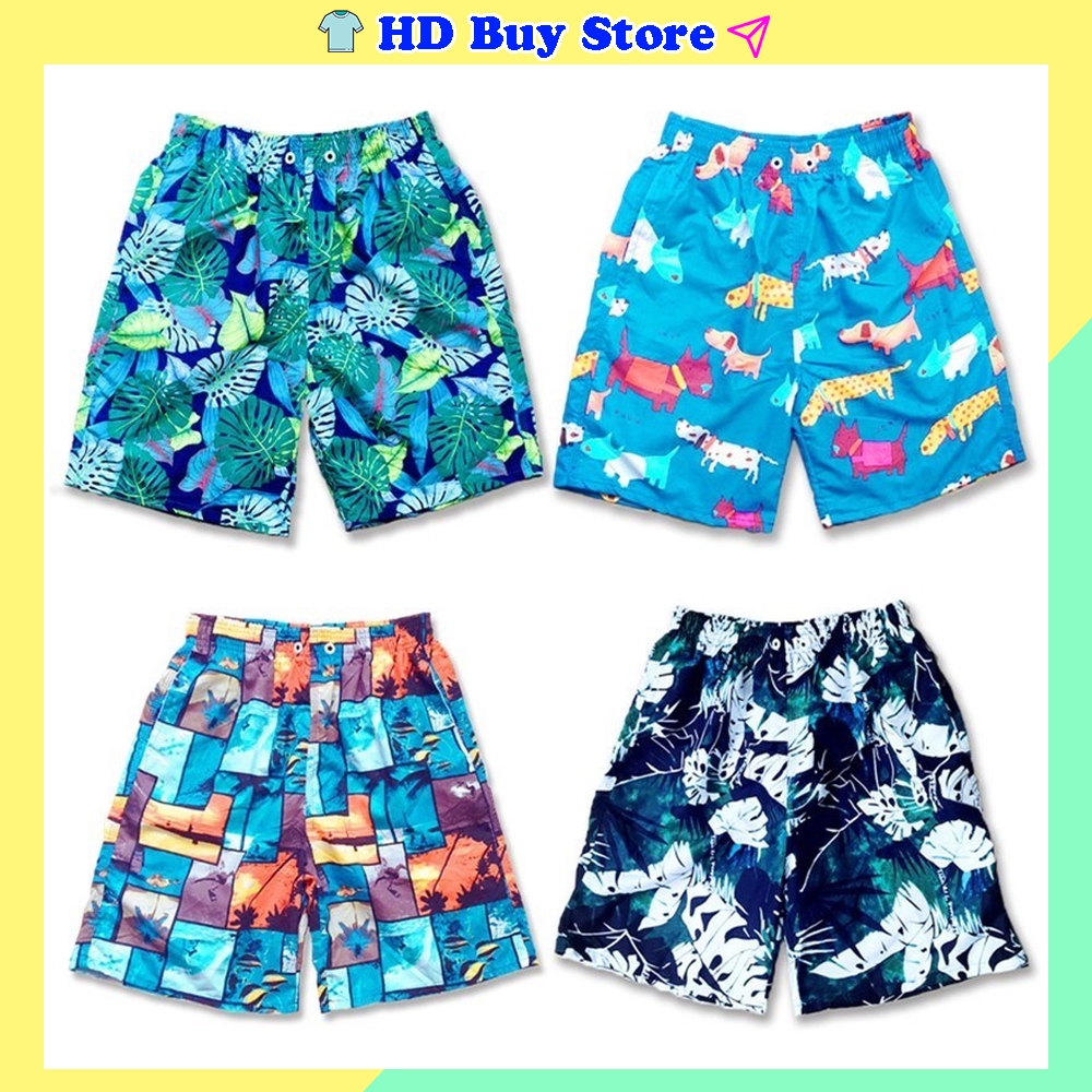 Quần Đùi Nam Lưng Thun - Quần Ngủ Nam - Quần short đi biển - Mẫu Họa tiết BM06 Chất liệu cao cấp thoáng mát Lưng xì co giãn tốt