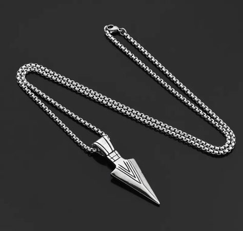 Dây Chuyền Nam Hình Mũi Tên- Vòng cổ nam titan hình mũi giáo mạnh mẽ, cá tính