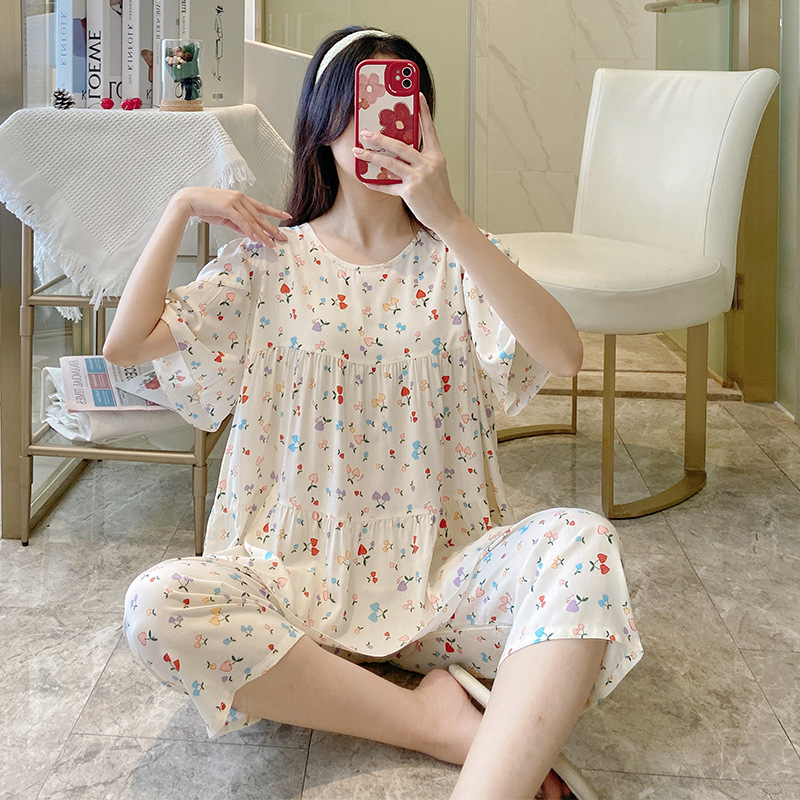 Đồ bộ nữ,bộ mặc nhà lửng chất lanh lụa Quảng Châu nhiều màu mềm mát