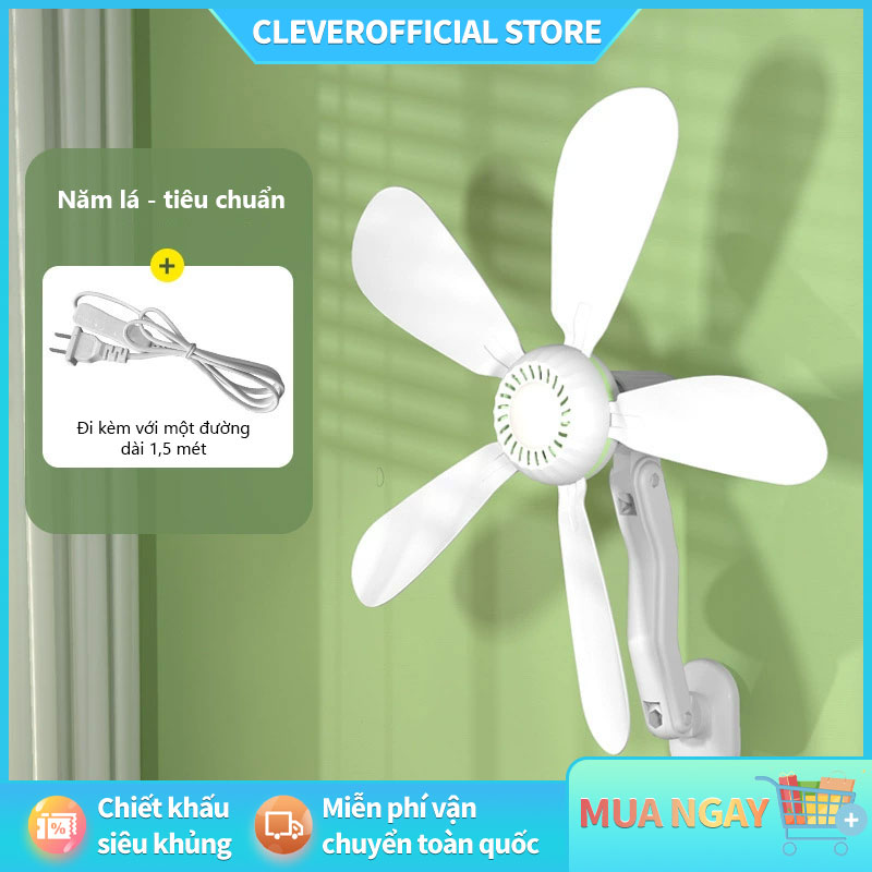 ⚡Miễn Phí Vận Chuyển⚡Quạt treo tường & trần, nhà phòng tắm nhà bếp Quạt trần mini, Hướng điều chỉnh 360 độ, chiều dài dây 4mét