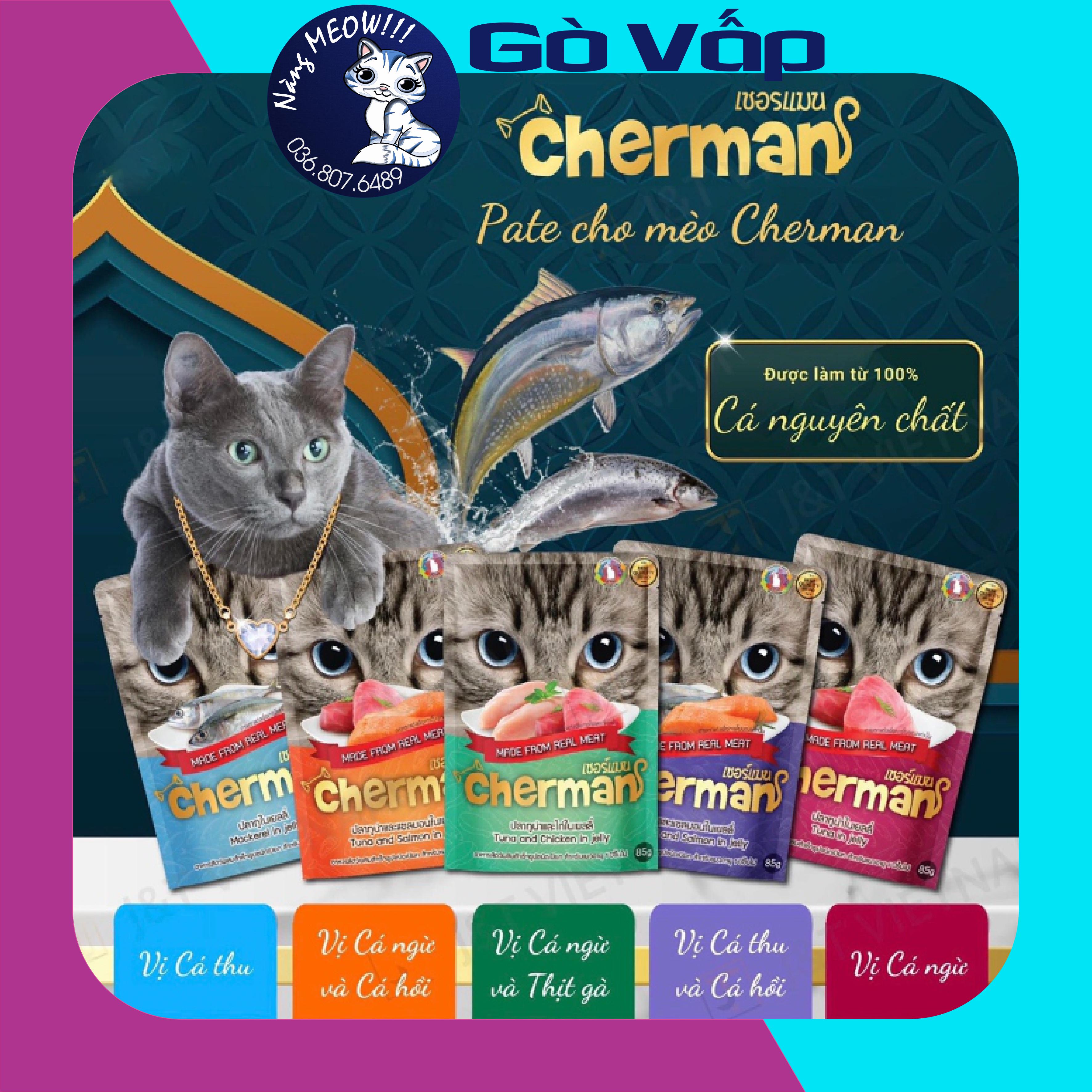 Pate Cherman 85g - Pate nội địa Thái Lan - Pate dinh dưỡng cho mèo