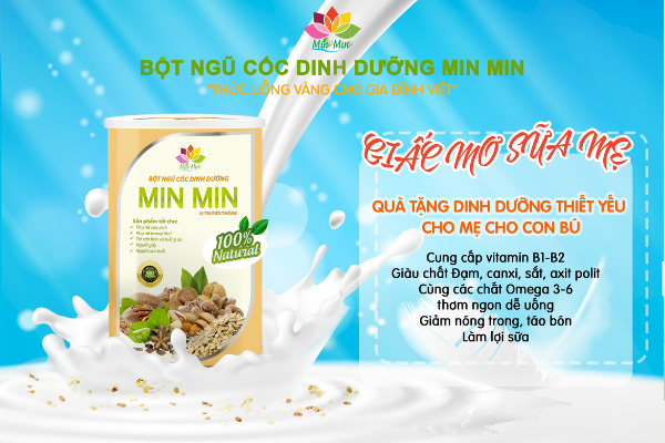 NGŨ CỐC LỢI SỮA MIM MIM - COMBO 2 HỘP TIẾT KỆM [1Kg] , bột ngũ cốc lợi sữa min min -Hiệu quả ngày từ 3-5 ngày.