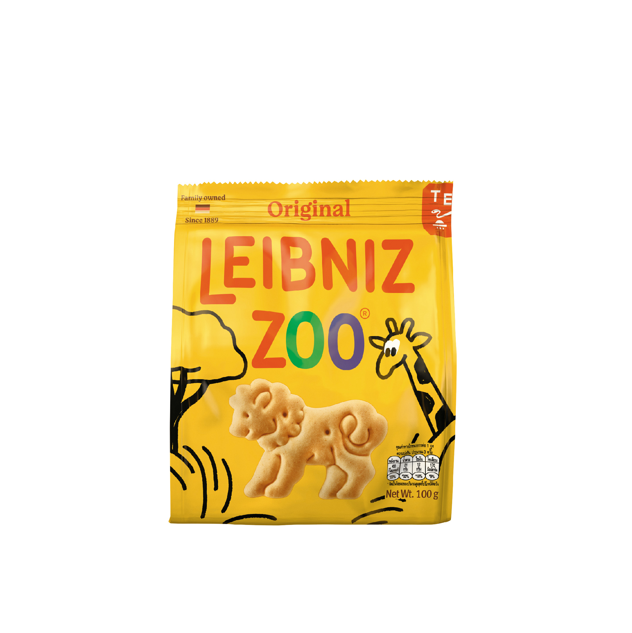 Bánh qui bơ hình thú Leibniz Zoo 100g