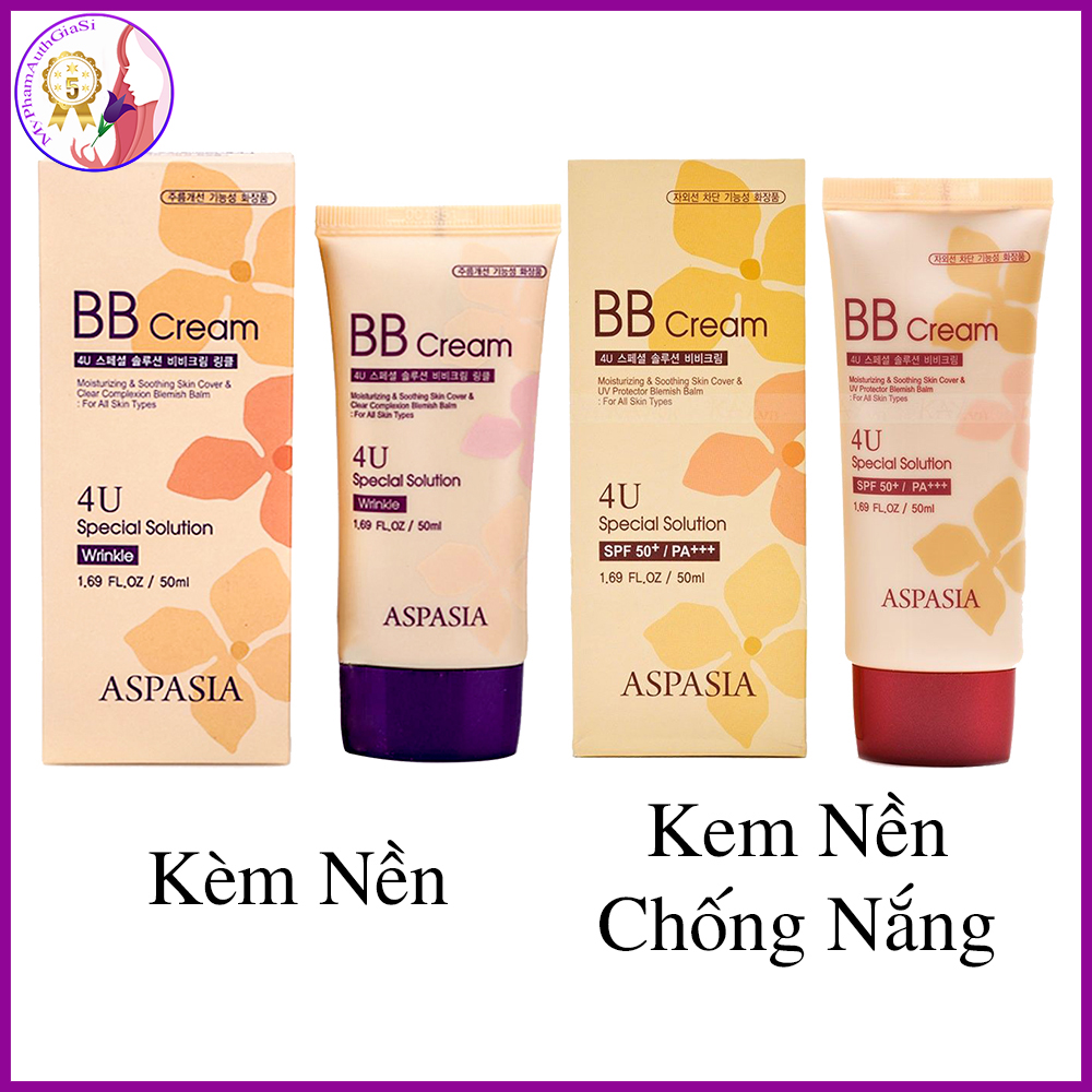 Kem Nền Aspasia BB Cream 4U Special Solution Hàn Quốc 50ml Mẫu Mới