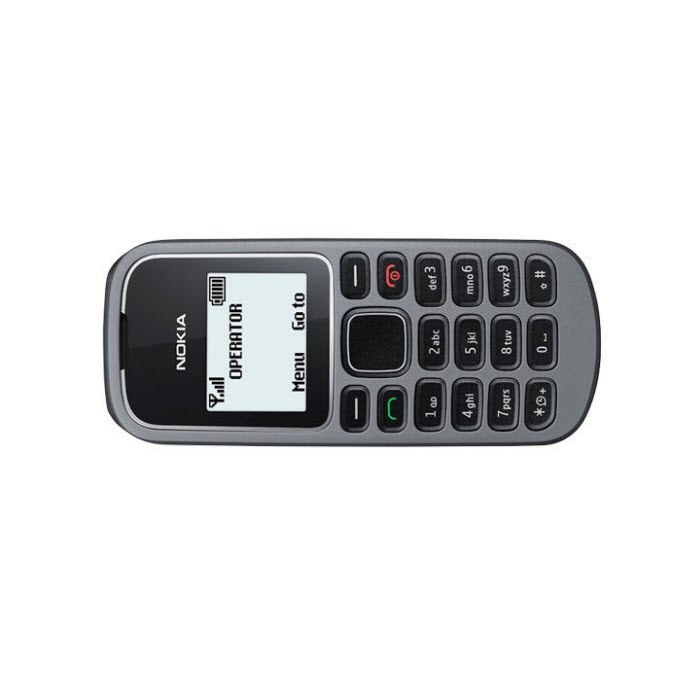 Điện Thoại Nokia 1280 + Pin 5C Xám- Bao Hanh 12 thang