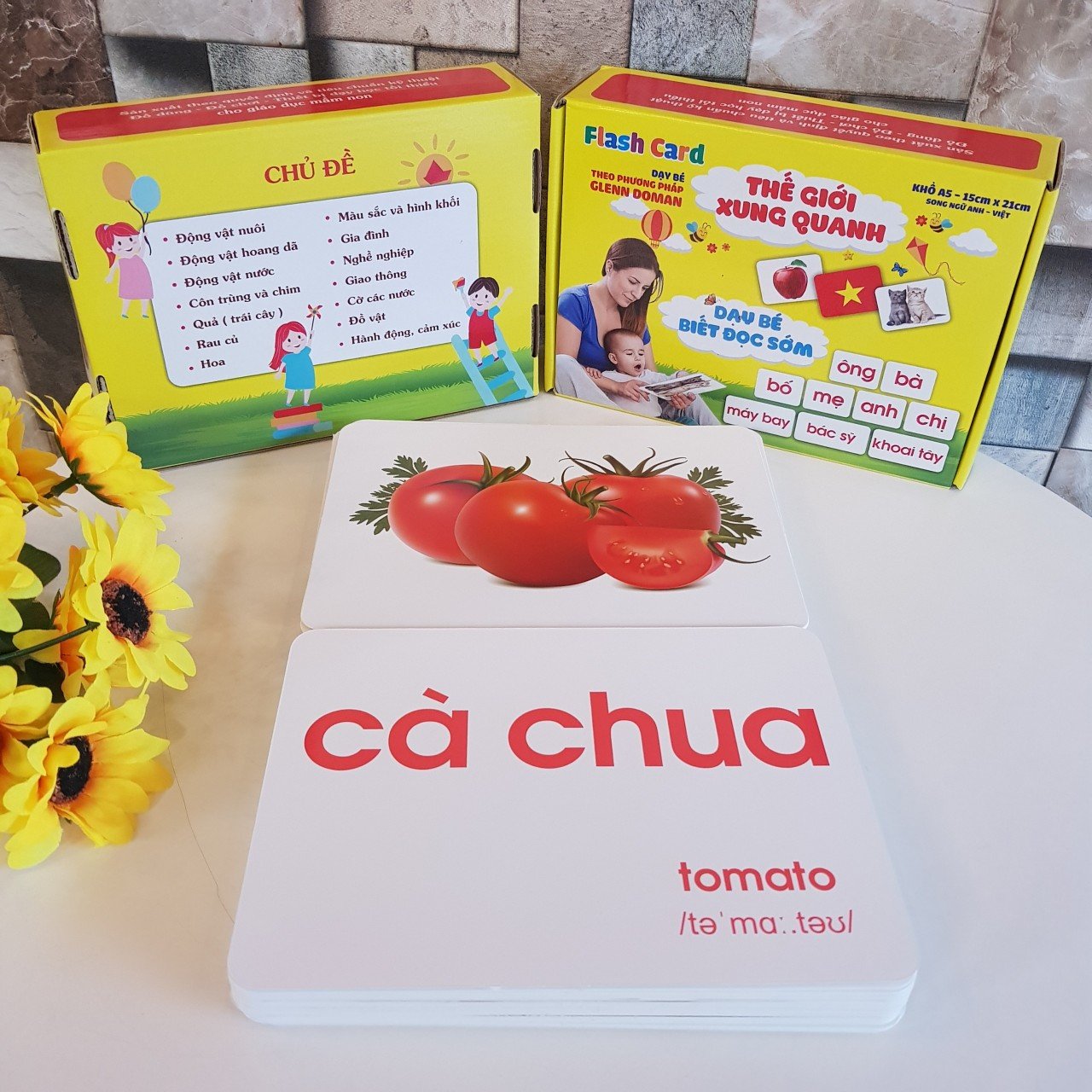 Bộ Thẻ Học Thông Minh Cỡ A5 Tamankids Gồm 100 Thẻ, 14 Chủ Đề Giúp Bé Biết Đọc Sớm, Phát Triển Ngôn Ngữ, FlashCard, flash card glenn doman- Thẻ  học thông minh cho bé cỡ to